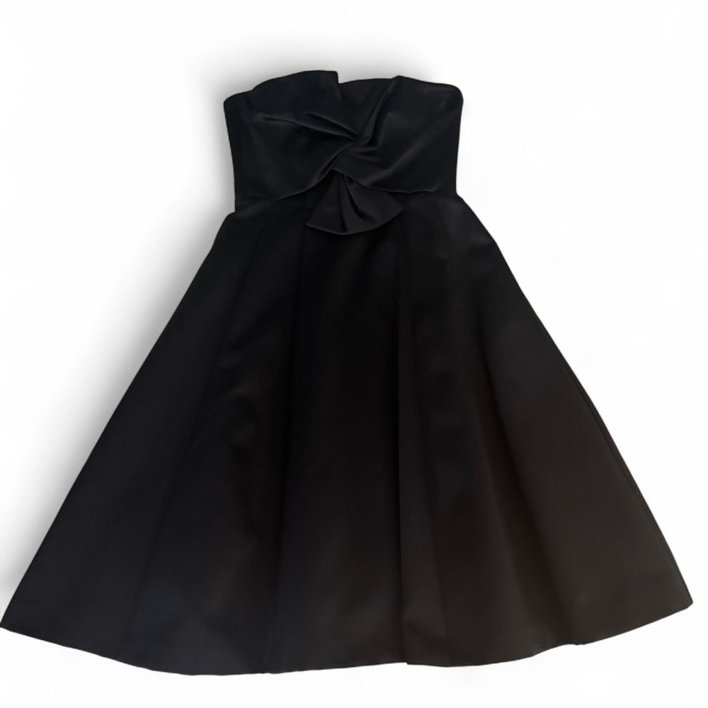 H&M Navy Strapless Cocktail Dress with Front Bow